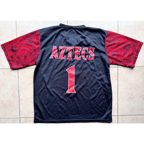 San Diego State Aztecs 2015 SDSU Football Promo jersey M black red NCAA vintage - Picture 4 of 9